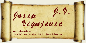 Josip Vignjević vizit kartica